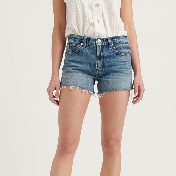 Lucky Brand Mid Rise Cut Off Jean Shorts NEW - Picture 3 of 7